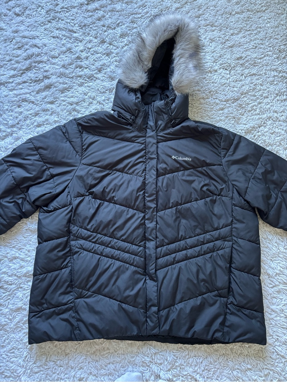 Columbia Black Removable Hooded Winter Jacket